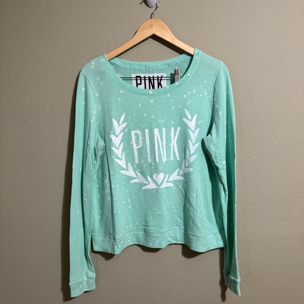 Pink by Victoria’s Secret Seafoam Green Pullover Top (Size Medium)